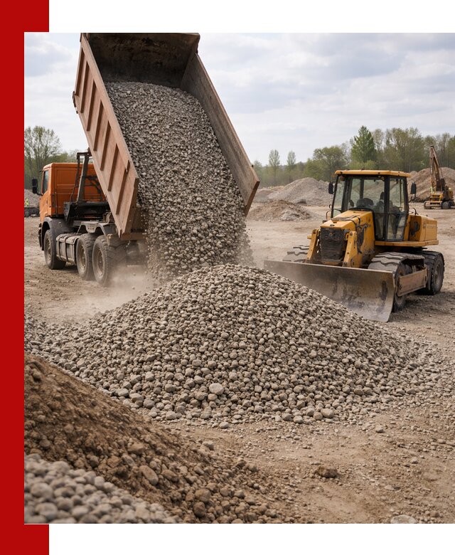 Доставка гравийного щебня фракции 40-70 в Твери