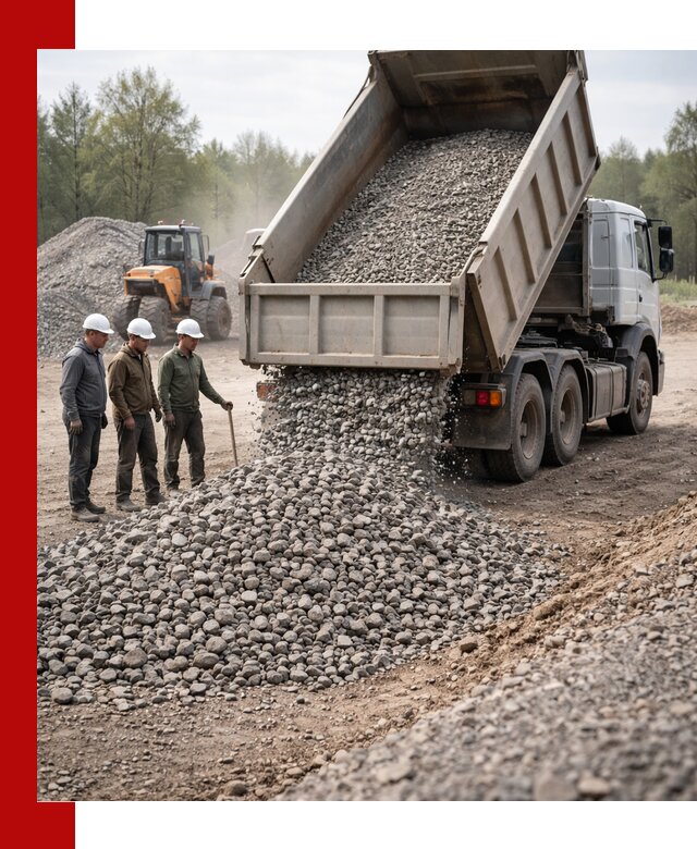 Доставка гравийного щебня фракции 70-120 в Твери