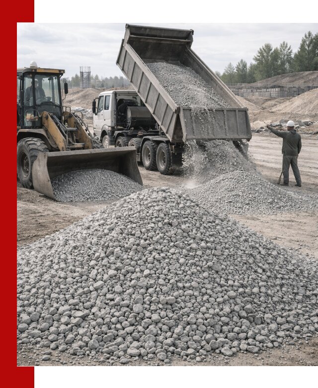 Доставка известнякового щебня фр. 5–20 в Твери