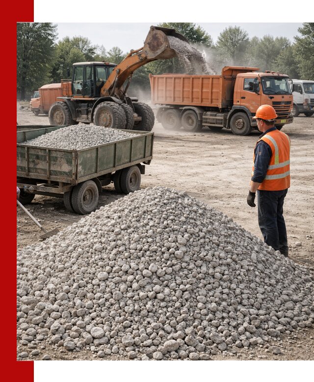 Доставка известнякового щебня фракция 20–40 в Твери