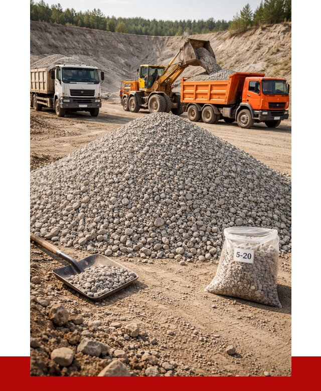 Доломитовый щебень фр. 5-20 в Твери от 4565 р. | ПРОНЕРУДТвр