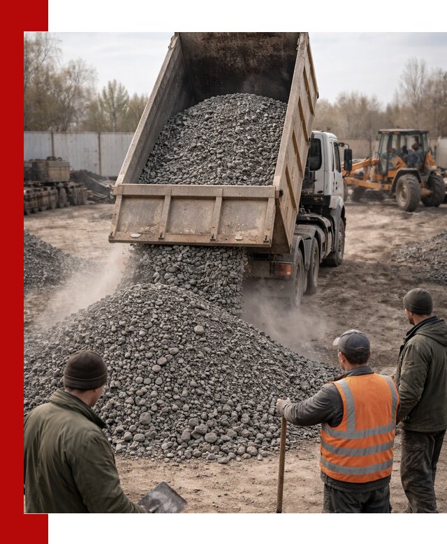Доставка шлакового щебня в удобные сроки по выгодной цене в Твери