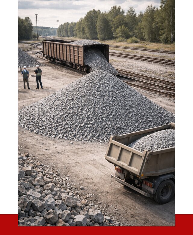 Железнодорожный щебень 20-60 в Твери от 1848 р. | ПРОНЕРУДТвр
