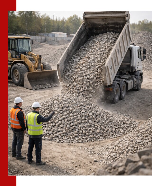 Вторичный щебень фракция 40–70 доставка в Твери