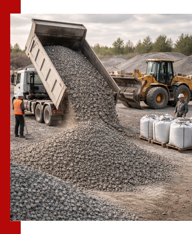 Бетонный щебень фракция 5–20 с доставкой в Твери