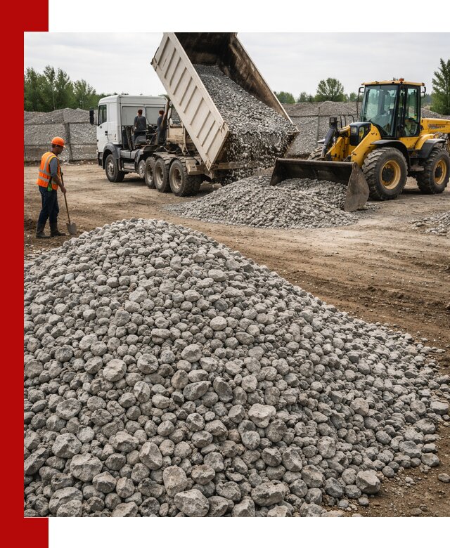 Доставка бетонного щебня фракции 40-70 в Твери