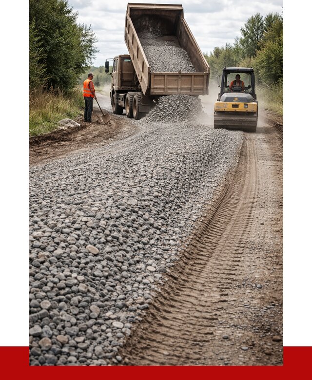 Щебень для отсыпки дороги в Твери от 2935 р. ПРОНЕРУДТвр