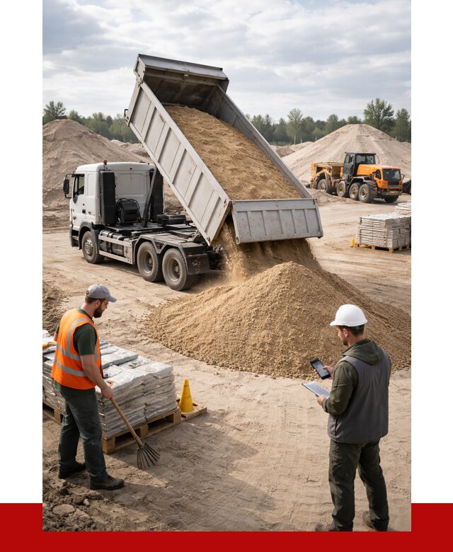 Карьерный песок с доставкой в Твери от 3913 р. ПРОНЕРУДТвр