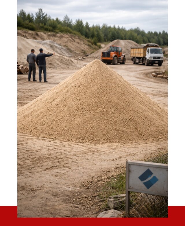 Карьерный песок навалом в Твери от 1957 р. | ПРОНЕРУДТвр