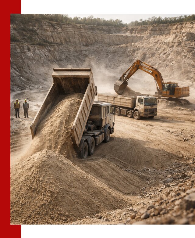 Карьерный песок навалом с доставкой в Твери