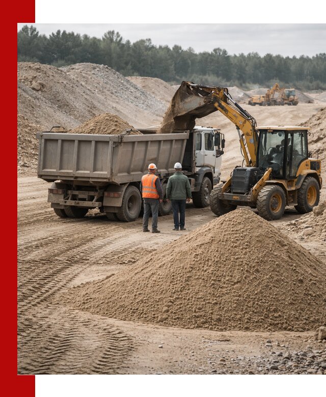 Карьерный среднезернистый песок с доставкой в Твери