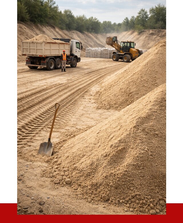 Карьерный песок мелкозернистый в Твери от 9783 р. | ПРОНЕРУДТвр