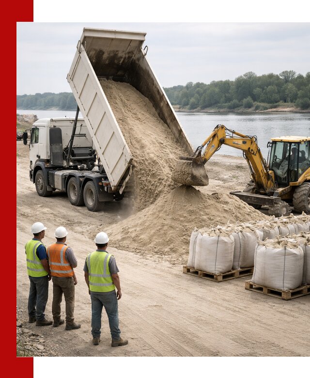 Доставка речного песка в Твери самосвалами и погрузкой
