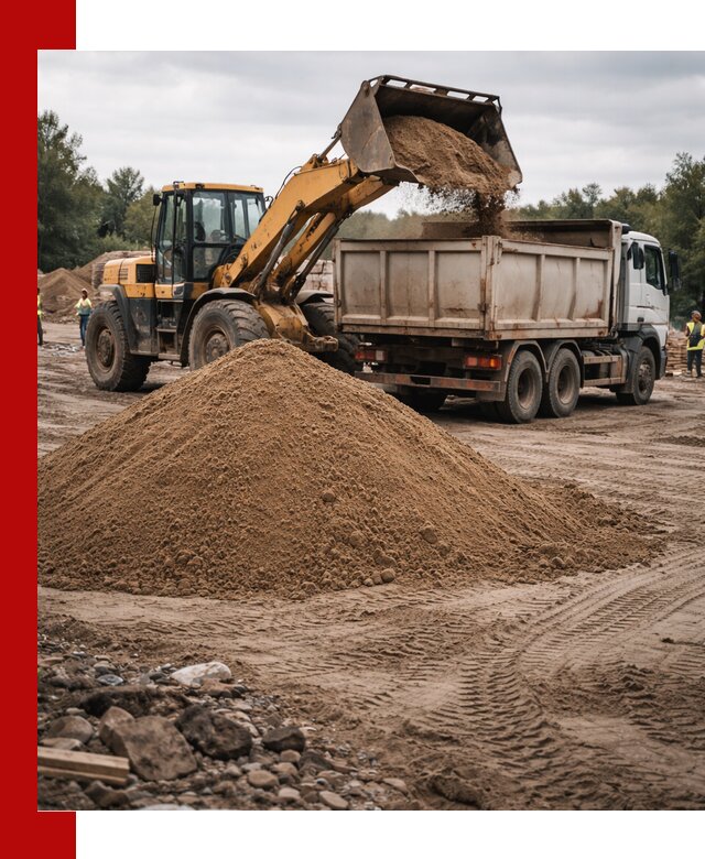 Доставка речного песка навалом в Твери быстро и выгодно