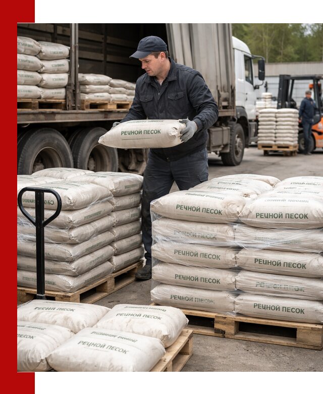 Речной песок в мешках с доставкой в Твери