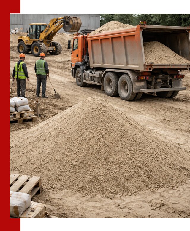 Доставка и продажа мытого речного песка в Твери