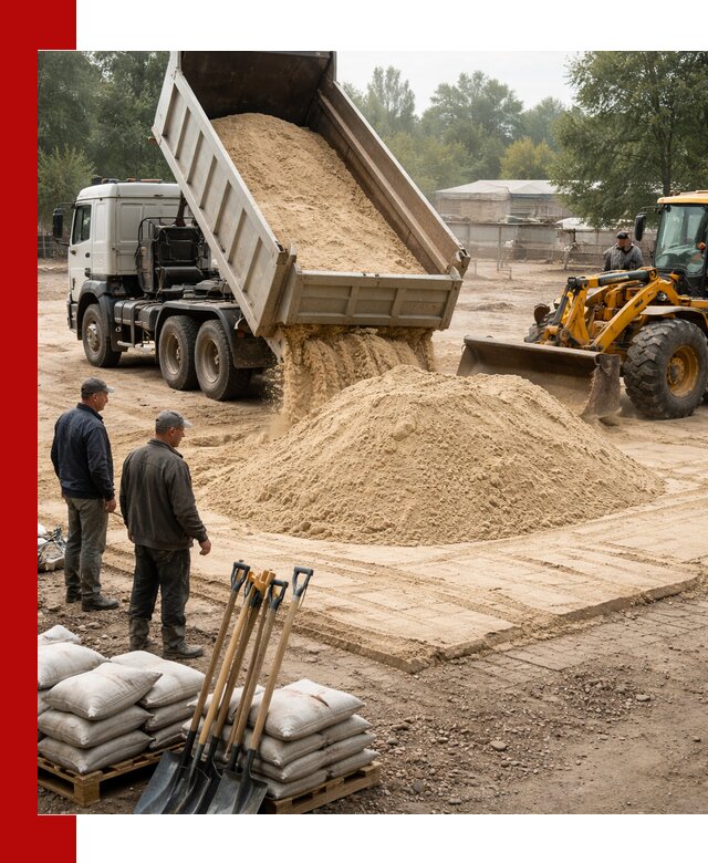 Доставка мытого песка в Твери с самосвалами по выгодной цене
