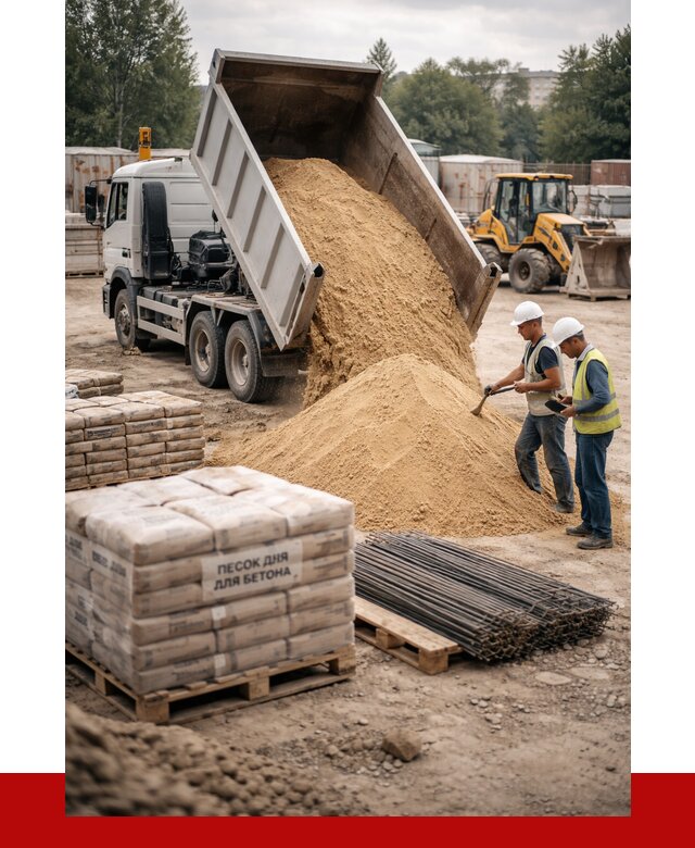 Песок для бетона в Твери от 2718 р. с доставкой, ПРОНЕРУДТвр