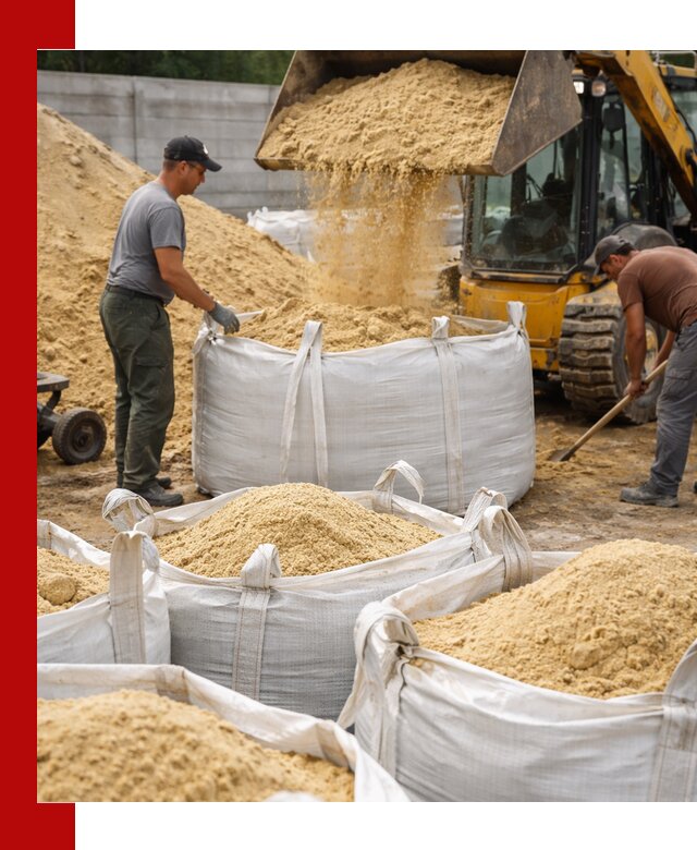 Поставка качественного песка для кладки в Твери