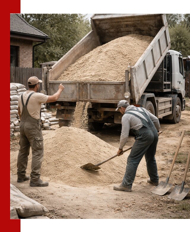 Песок для штукатурки с доставкой в Твери качественный и чистый