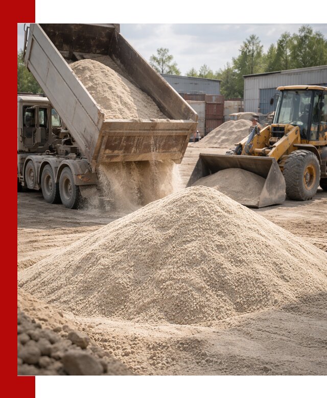 Кварцевый песок с доставкой в Твери для строительных работ