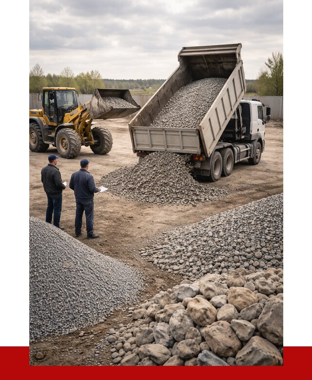 Гравий и камень с доставкой в Твери от 4565 р. - ПРОНЕРУДТвр