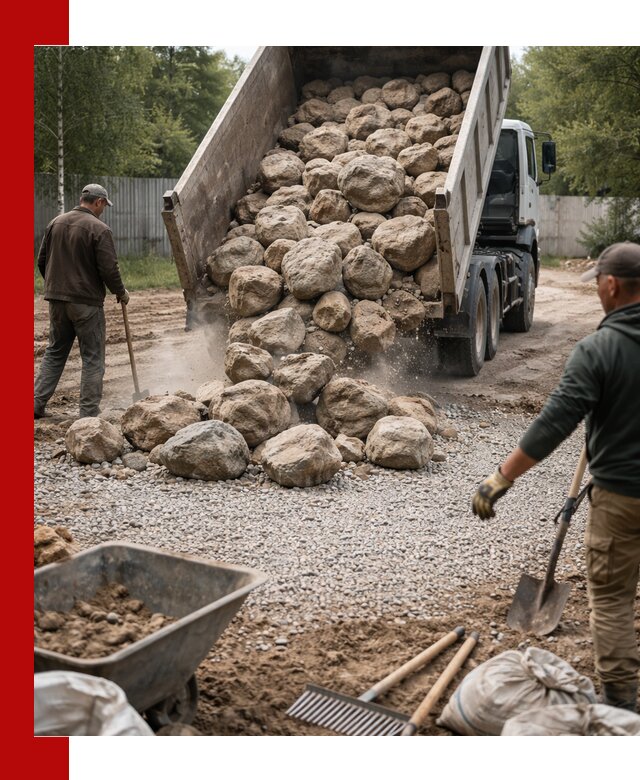 Доставка и укладка булыжника в Твери