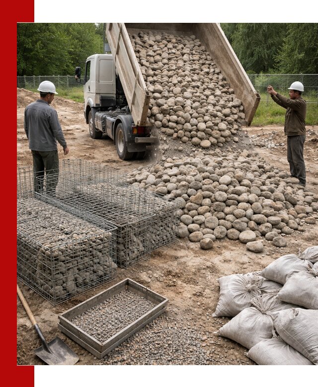 Камень для габионов фракция 70–151 в Твери