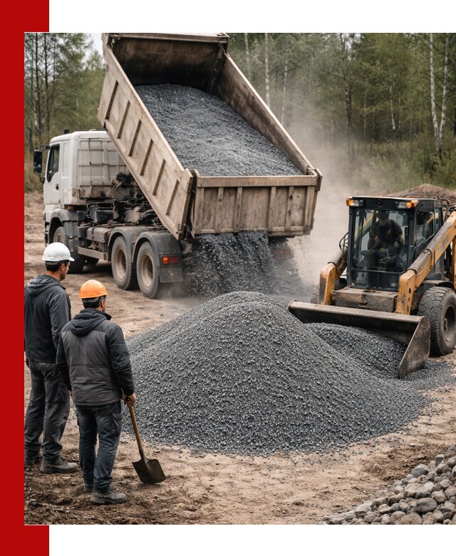 Гранитный отсев 0-5 с доставкой и разгрузкой в Твери