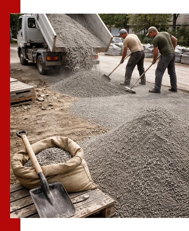 Отсев для тротуарной плитки в Твери — доставка и укладка