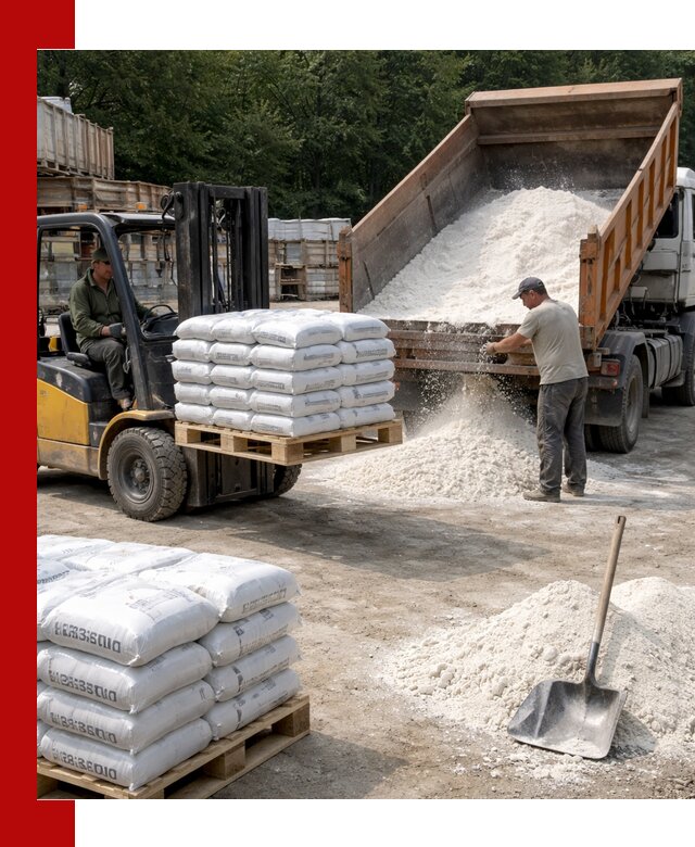 Доставка строительной извести оптом и в розницу в Твери