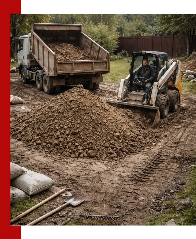 Суглинок для планировки участков в Твери с доставкой и выгрузкой