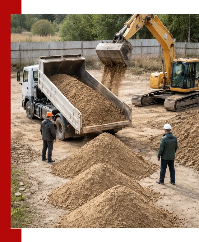 Доставка супеси вагонными и автопартиями в Твери
