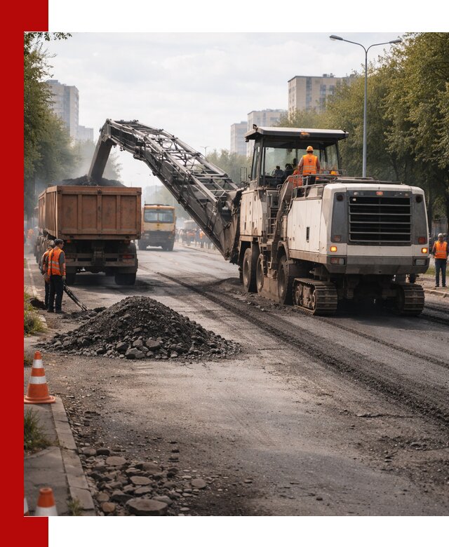 Фрезерованный асфальт в Твери — удаление и вывоз старого покрытия