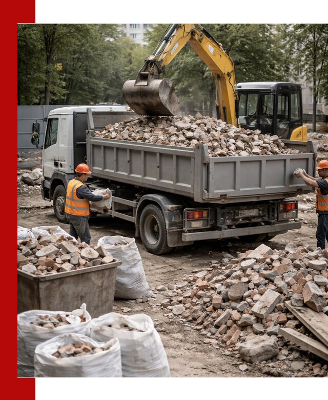 Вывоз строительного мусора в Твери с самосвалами и контейнерами