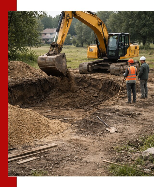 Рытье котлована под фундамент в Твери (быстро и недорого)