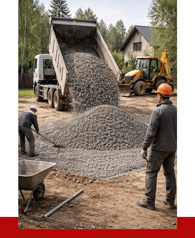 Отсыпка участка щебнем в Твери от 7066 р. ПРОНЕРУДТвр