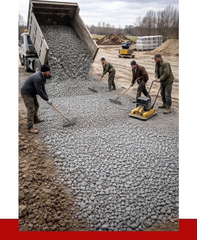 Устройство щебеночной подушки в Твери от 4892 р. ПРОНЕРУДТвр